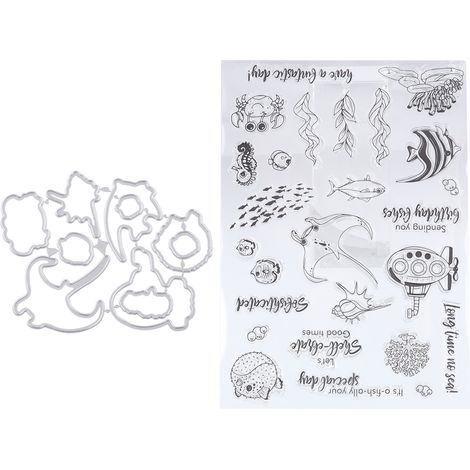 Tampons TPR transparents pour scrapbooking, outil de découpe portable pour albums photo et cadeaux DIY. (1/5)