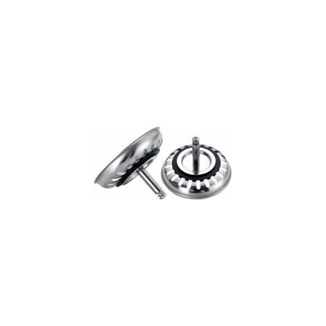 Passoire d'évier de cuisine, filtre à bouchon réglable en hauteur, panier-passoire en acier inoxydable 304 pour évier de cuisine de 78 mm de diamètre (lot de 2) (1/5)
