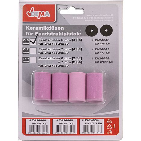 Ersatzdüsen / Sandstrahldüsen 4x6mm für 24374 / 24280 (1/3)