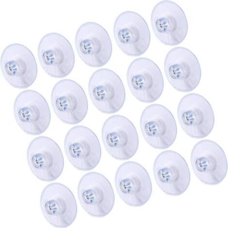 Favson 20 Paquets de 45mm grande Ventouse en Plastique PVC Ventouses sans Crochet, clairement (1/5)