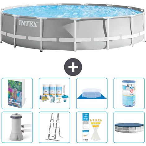 Prism Frame Pool Rund - 457x107 cm - 9-teilig S556