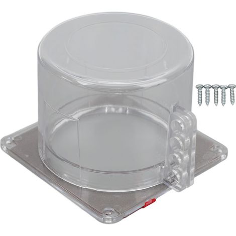 Ortviai Couverture de Bouton d'Arrêt d'Urgence D60-2 en Polycarbonate Transparent pour Maintenance et Sécurité Électrique
