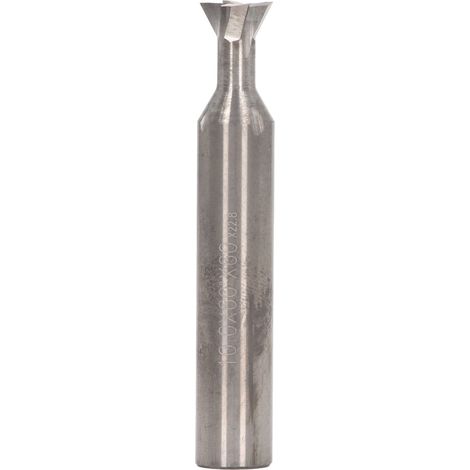 Fraise à queue d'aronde 4 lèvres carbure, outil de défonceuse pour rainurage bois, 10x60°x60L (1/5)
