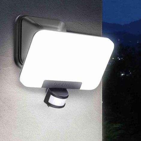 Projecteur Led Extérieur Detecteur de Mouvement 24W, 2800LM Éclairage 2700/4000/6500K Blanc Chaud/Neutre/Froid, 3 Modes d'Éclairage, Étanche IP65, Lampe de Sécurité pour Garage, Cour, Jardin (1/5)