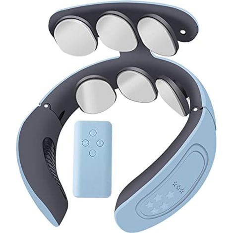 Appareil de massage électrique amélioré pour la nuque et les cervicales, avec 6 têtes et 4 modes de charge. Soulage les douleurs cervicales et des épaules. (1/2)
