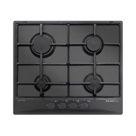 Table de cuisson Glem Gas GT64NC Noir Encastrable 60 cm 4 feux