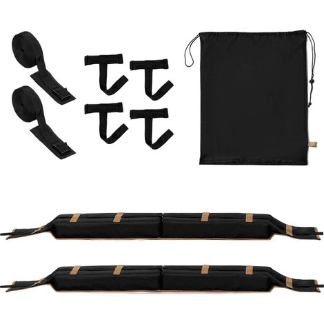 Coussin de support pour planche de surf, traverses de voiture, en tissu Oxford antidérapant, 118 x 12 cm, pour porte-chargement, sangles de serrage, sac de rangement, kayak, canoë, camping, résistant (1/5)