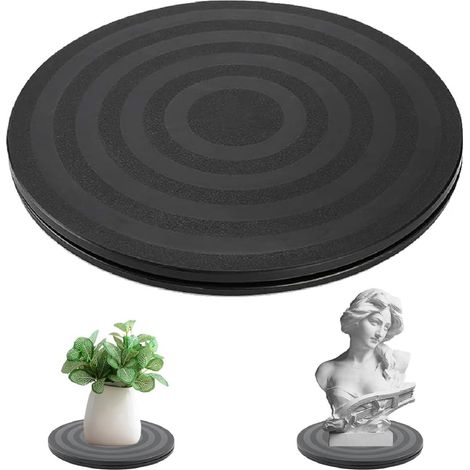 Plateau Tournant Universel de 20 cm,Solide Plateau Tournant à 360°,Support Pivotant Résistant,Tourne-Disque Rotatif pour Plantes en Pot Haut-Parleurs Ordinateurs Portables Moniteurs (20cm) (1/5)