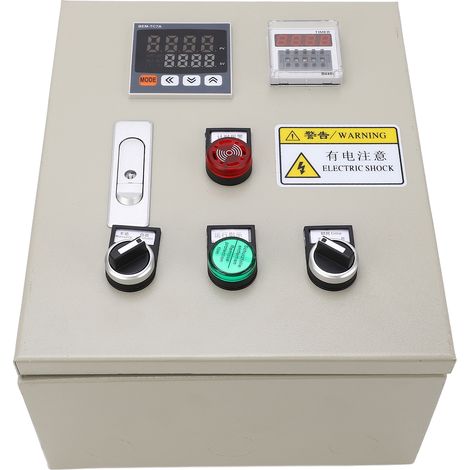 Boîtier de régulation de température avec thermostat PID à contrôle précis et thermocouple, 220 V CA, 7,5 kW (1/5)