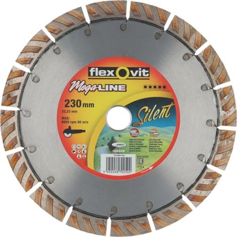Disque diamant MEGA-LINE MAXX SILENT - Ø 230 mm - Ø alésage 22.23 mm - FLEXOVIT