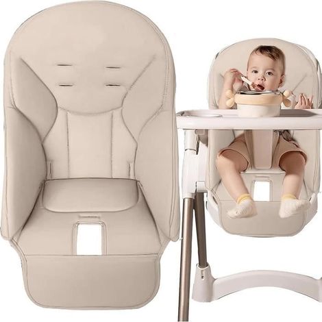 Housse de chaise - Non spécifié - Housse pour enfant - Cuir blanc - Déhoussable - Lavable (1/4)