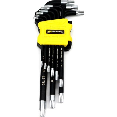 Set di chiavi Torx allungate T10-T50 in acciaio S2, 9 pezzi in astuccio Waryński (1/4)