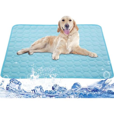 Tapis de refroidissement en soie glacée lavable pour chien et chat - Convient pour les grands chiens et chats - 7055cm