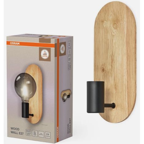 Applique parete legno e27 30cm osram - lum440281