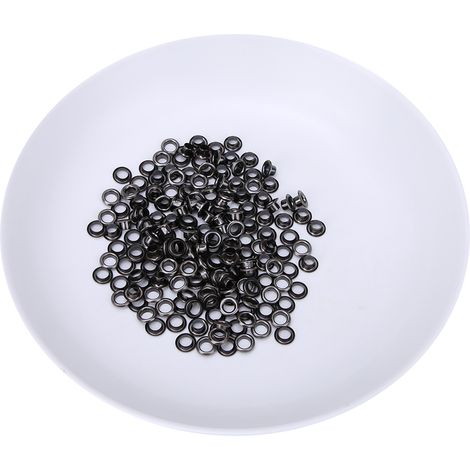 100 œillets rivets double face en laiton de 5 mm pour ceintures, chaussures, sacs et articles en cuir (gris argenté) (1/5)