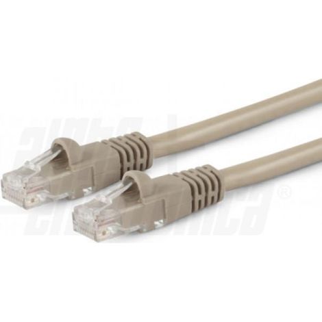 Cavo patch cord cat6 utp 10 metri grigio rj45 8p8c rame puro alpha elettronica 95-708/10gb (1/4)