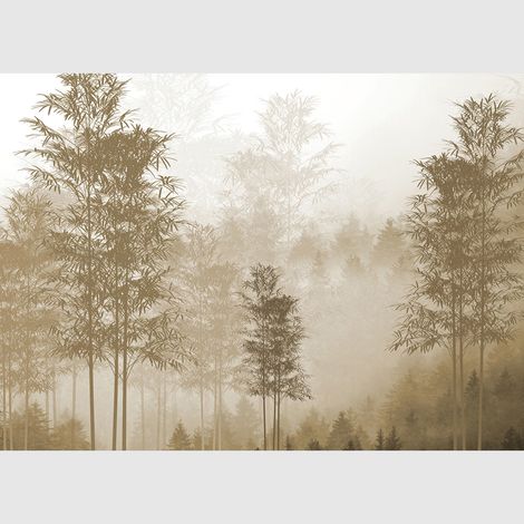 Papier peint intissé - Forêt sépia - 375x270 cm