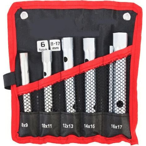 SET CHIAVI A TUBO ESAGONALI 5 PZ DA 8 A 17 MM ACCIAIO CHIAVE CANDELE 459a