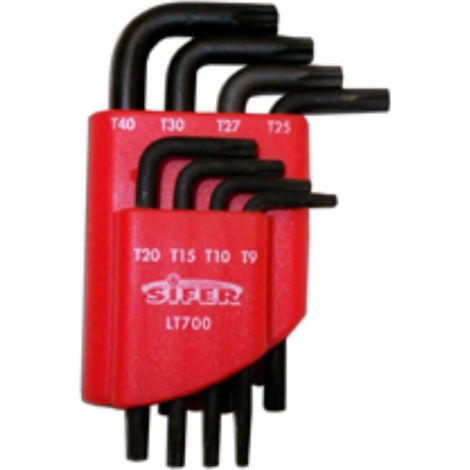 SIFER sifer juego llaves torx pavonada     8 piezas normal lt700
