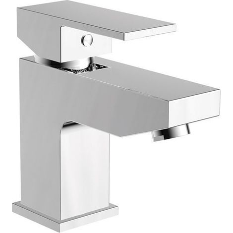 Orbit Vello Mono Basin Mixer Tap with Push Button Waste - Chrome (1/3)