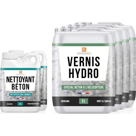 Kit Vernis Hydro pour béton à l'hélicoptère - 100 m² - Harmony Béton
