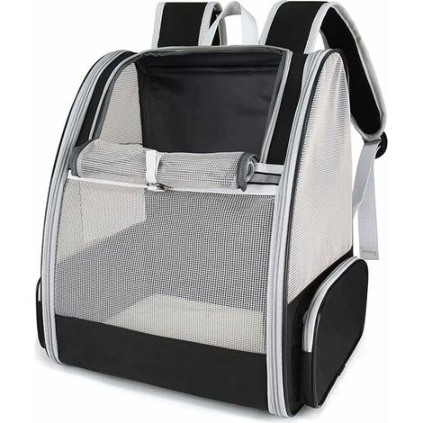 1 Sac à dos de transport, pliable et respirant, avec sangle de sécurité, pour chats et chiens jusqu'à 10 kg (1/5)
