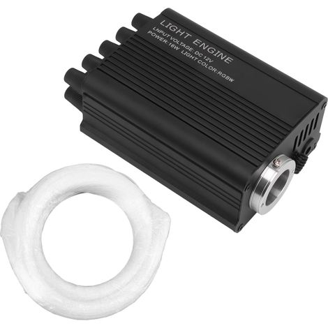 Kit d'éclairage à fibre optique LED multicolore avec contrôle musical et sonore RGBW (étoiles filantes), alimentation 12 V CC. (1/5)