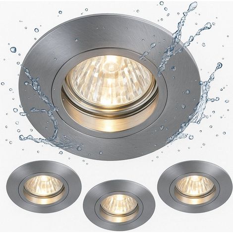 3er Set Einbau Spot Strahler IP44 Alu Lampe 8cm rund Paulmann 925.23 (1/5)