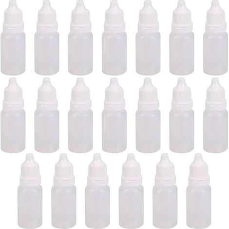 Bouteilles Compte-gouttes Vides En Plastique Chutes, Translucide Souple Bouteilles, Flacons Compte-gouttes En Plastique Souple, Portable Bouteille En Plastique Liquide Eye (20ml, 20PCS) (1/5)