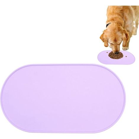 Alfombrilla para comida de mascotas - Alfombrilla para que las mascotas coman - Comida limpia - Diseño resistente al aceite - 54x29cm (1/5)
