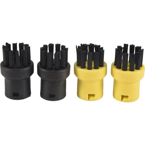 Rundbürsten-Set [4-teiliges Set] Geeignet für Dampfreiniger-Zubehör, Rundbürsten, Fliesenfugenbürsten