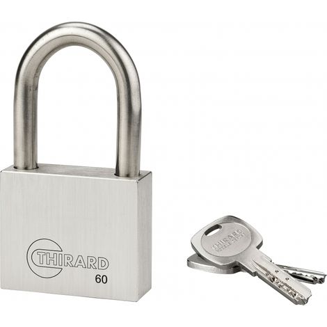 Lucchetto Inox Transit 2 60mm, arco acciaio INOX, 2 chiavi reversibili - THIRARD