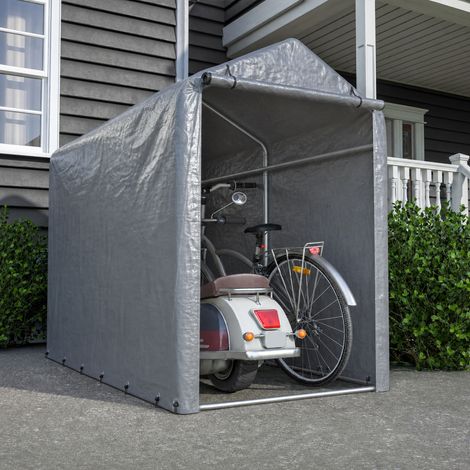 Garage à vélos 100x187x160 cm, abri à vélos extérieur imperméable avec cadre en acier et protection UV – pour vélo, moto, scooter, outils de jardin (1/5)