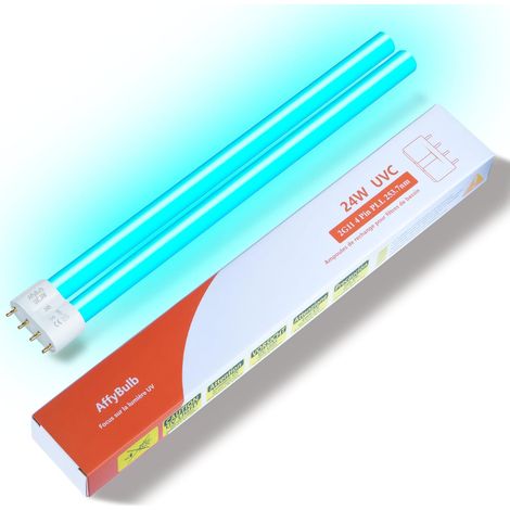 24W 2G11 PLL Lampe UVC de Remplacement pour Ballast Électronique – Compatible avec Clarificateur d'Eau de Bassin, Filtre UVC pour Aquarium – Élimine les Algues et les Bactéries (Lot de 1) (1/5)