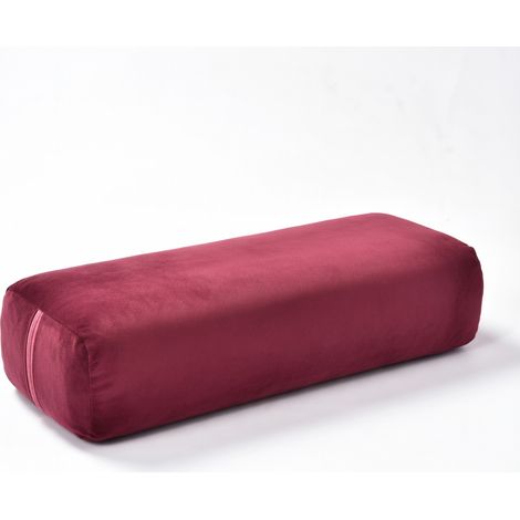 Cuscino da yoga rosso quadrato, Iyengar imbottito per il relax e la meditazione (1/5)