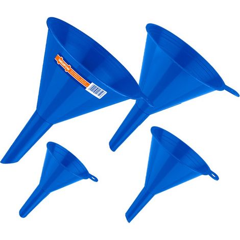 Lot de 4 entonnoirs en plastique WADFOW, 4 tailles, haute durabilité et manipulation facile