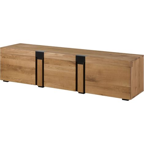 TV-Board Wildeiche 200x48x50 natur geölt ROTTERDAM 121