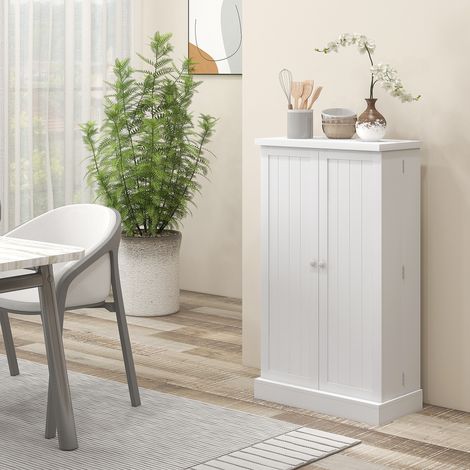 Mobile dispensa da cucina con 2 ante, 5 ripiani e 12 cassetti - dimensioni: 60L x 30P x 104A cm - bianco