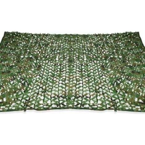 4x3 M Voile d'ombrage rectangulaire Design Camouflage Shade Plaid vert, filet de camouflage de protection solaire d'ombrage extérieur