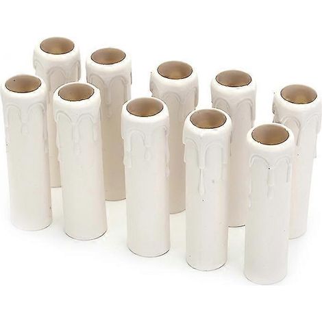 10 Stück Tropfkerzenröhrchen aus Kunststoff für Kronleuchter-Glühbirnen-White (1/4)