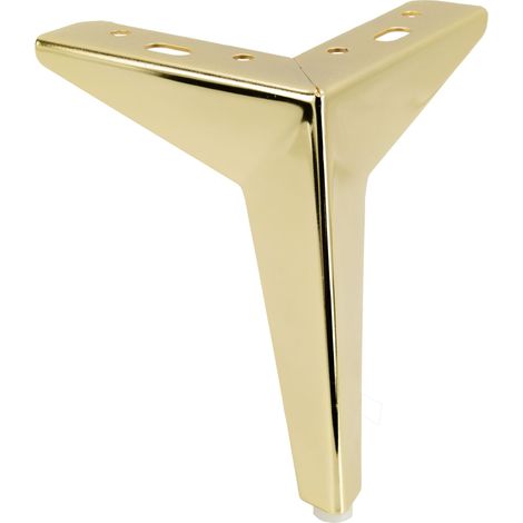 Pata de mueble estrella, cromo dorado, altura 15 cm (1/5)