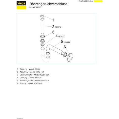 VIEGA 310226 Siphon anti-odeurs à tube Plus-Siphon (1/4)