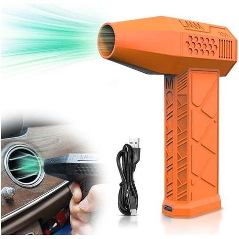 Kabelloser, handlicher elektrischer Haartrockner, 130.000 U/min, Druckluft-Staubabsauger für Auto, Computer, Haushalt, Reinigung, industrielle Staubreduzierung, eingebauter Akku (oder