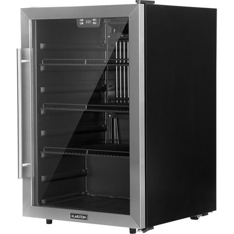 Klarstein Beersafe 5XL Nevera 148 litros 3 estantes puerta panorámica de cristal acero inoxidable