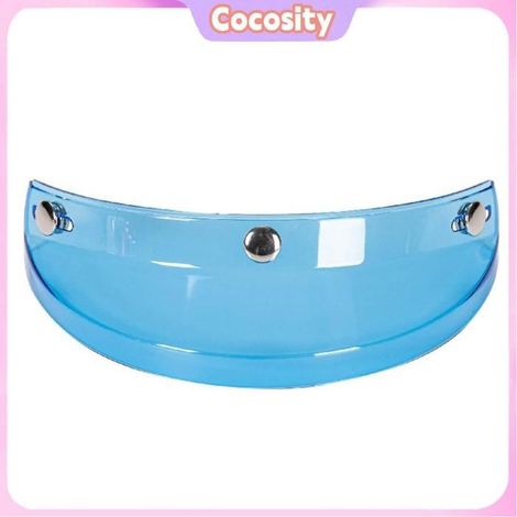 Cocosity Visière de moto à 3 boutons-pression Visière universelle pour moto, 3 boutons-pression, auto combinaison Orange Bleu clair (1/5)