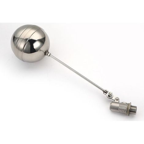 Vanne à Flotteur DN15 en Acier Inoxydable 304, Longueur Totale 36 cm, Raccord Fileté 1/2", Régulateur de Niveau d’Eau Automatique pour Réservoir, Jardin et Irrigation (1/4)