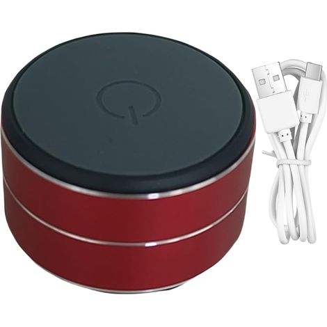 Mini-enceinte Bluetooth 2025, conduction osseuse, basses stéréo, portable compacte sans fil avec ventouse, rouge. (1/5)