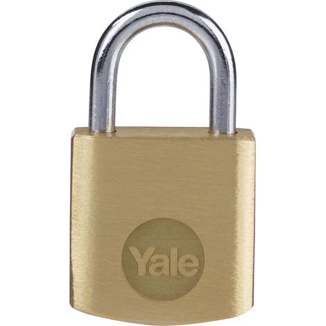 Cadenas laiton - YALE - Y110B/20/111/4 - 20mm - Anse acier - 3 clés (1/5)