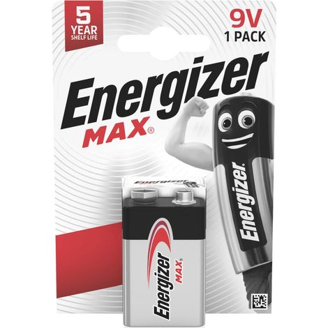 batteria alcalina energizer "max" 9v 1 pezzo