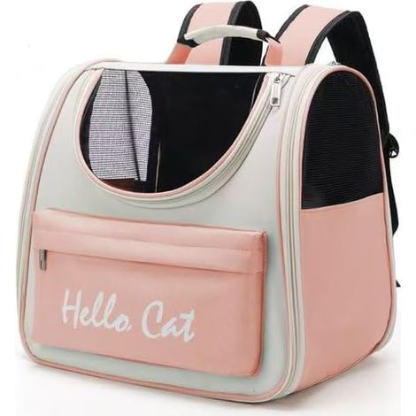Sac transport pour animaux avec fenêtre panoramique transparente, sac à dos respirant pour petits chiens et chats (1/4)